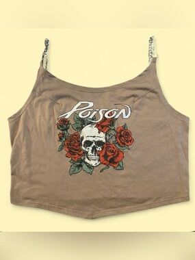 Poison Skull Rose NWOT Chain Strap Tank - Size M